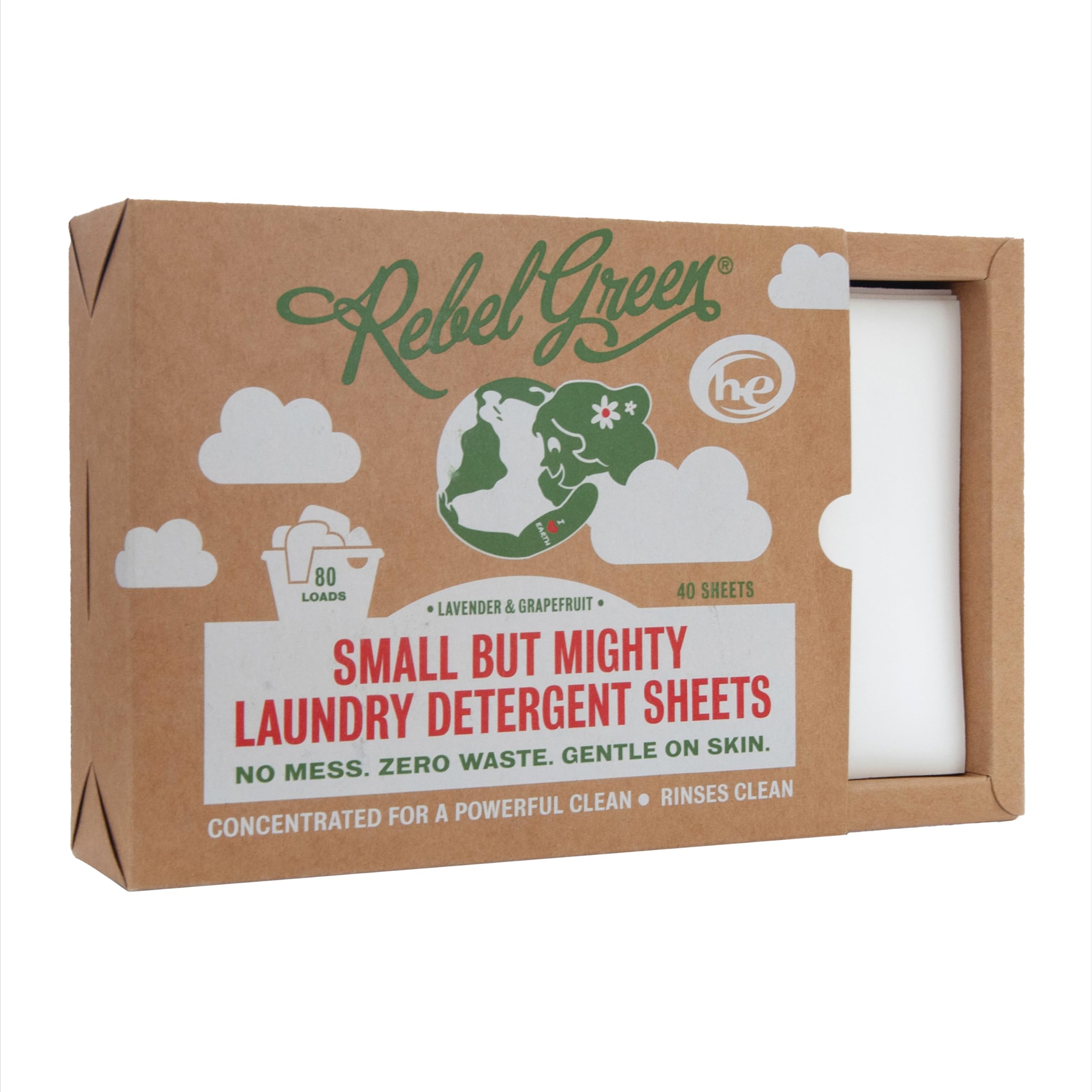 Amazon.com: Rebel Green Small But Mighty Laundry Detergent Sheets